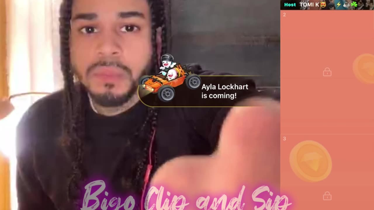 TomiKay attempts to interview PolyGod but he's playing in her face 3/6/24 #bigoclipandsip
