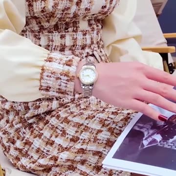 OLEVS Diamond Wristwatch Set Waterproof Stainless Steel Calendar Dress Luxury Automati