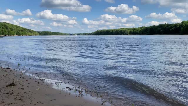 Mississippi River - Waves Lapping on a Beach