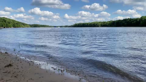Mississippi River - Waves Lapping on a Beach