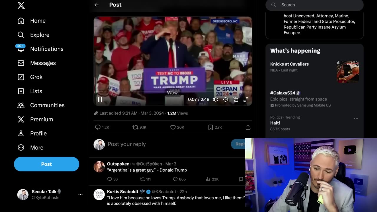 Dripping Wet Trump Short Circuits In Rally Speech _ The Kyle Kulinski Show
