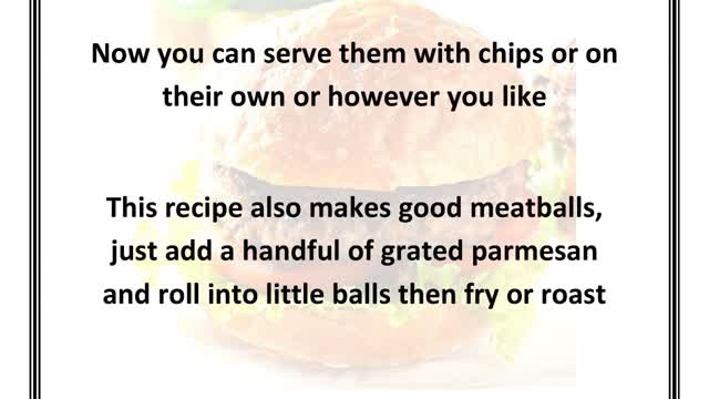 Homemade Beef Burger recipe