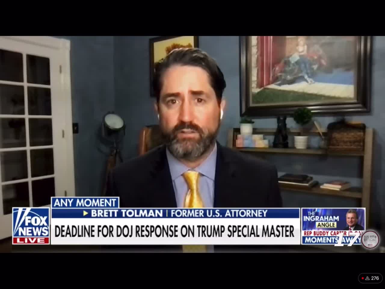 Tolman: All of the talk about a special master is something that makes the DOJ very uncomfortable.