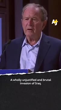 George Bush , a holy unjustified war in Iraq