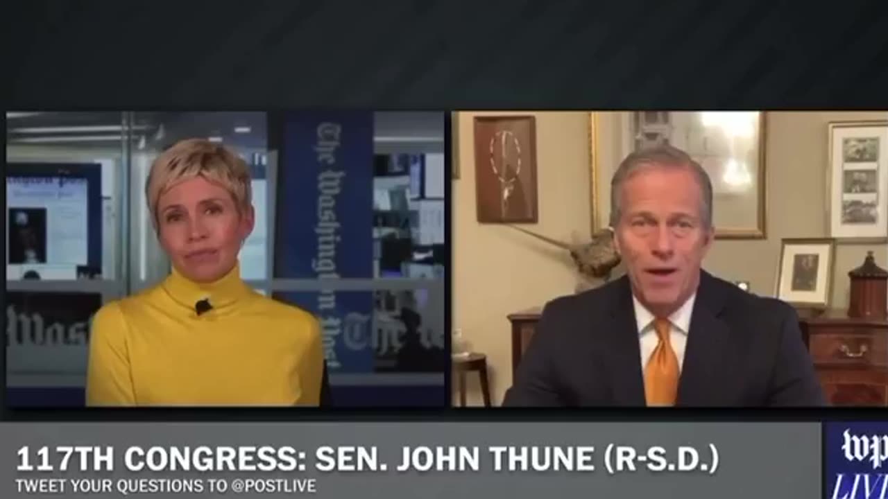 Sen. John Thune (video) when asked if he would support Trump