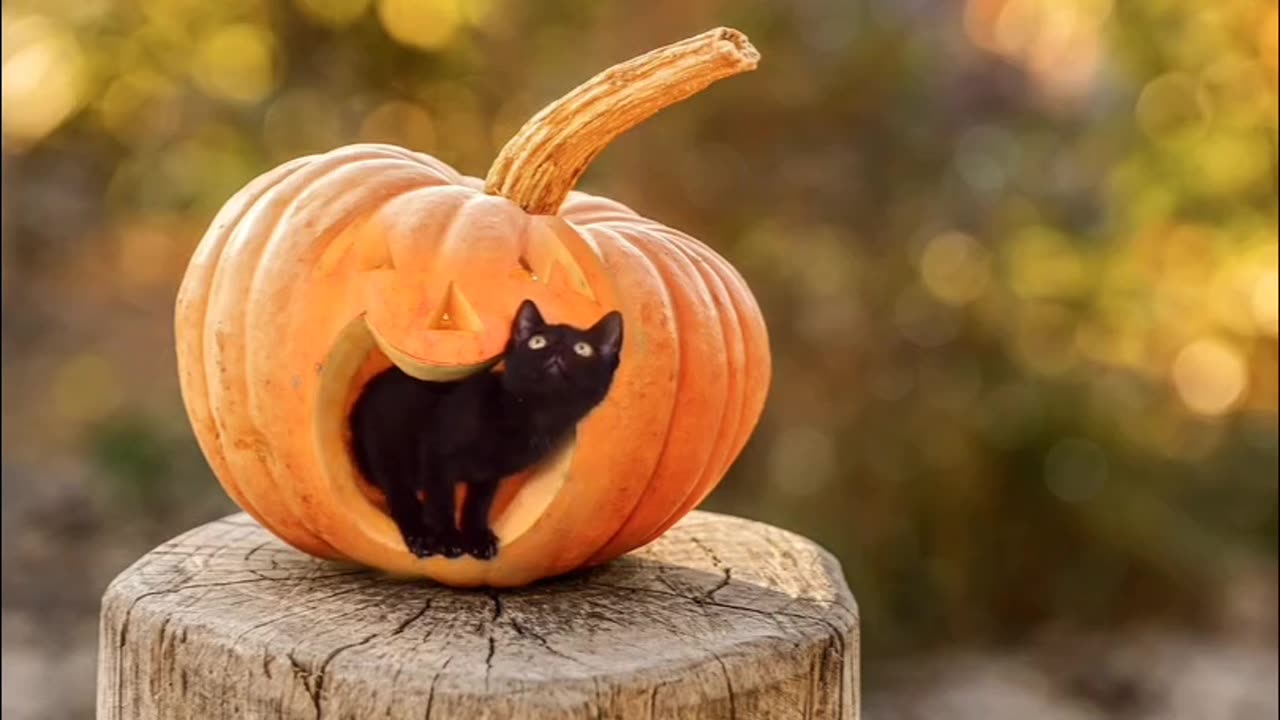 Halloween kitten