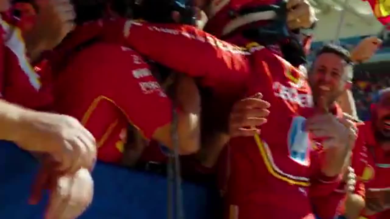 Let the celebrations begin! 🥳 #F1 #USGP @Charles_Leclerc