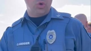 Cop Puts His Head Down Because He Knows He is a SPINELESS POS