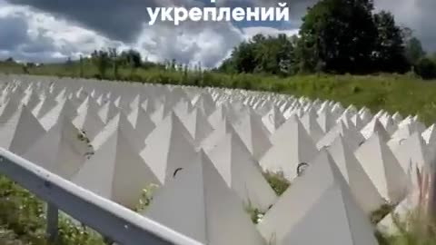 July 23: Anti-tank barriers now being put in place on the Latvian border with Russia..