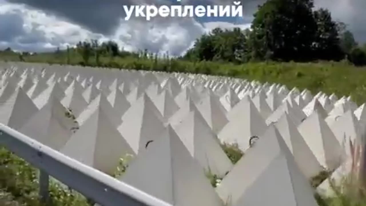 July 23: Anti-tank barriers now being put in place on the Latvian border with Russia..