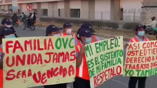 Protesta por trabajadores de los peajes