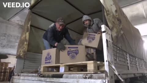Russia delivered 60 tons of aid to Izyum, Kharkov region on Saturday.