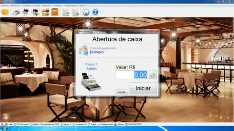 Abertura de caixa - Sistema GrandChef