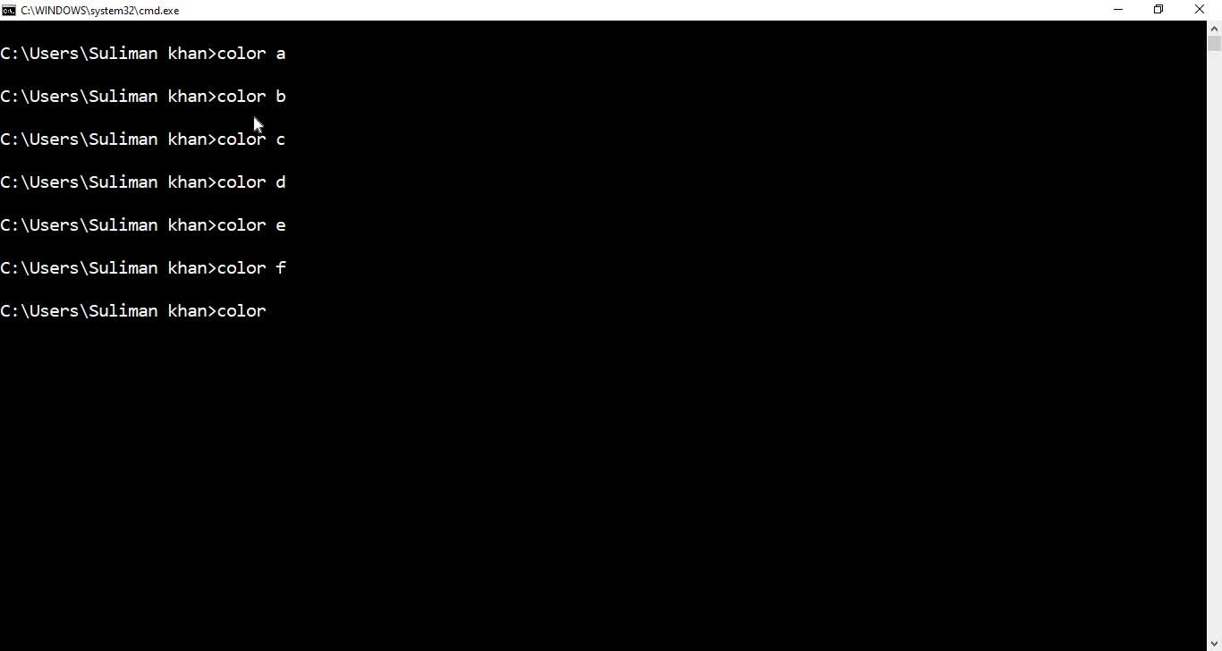 change the cmd color in seconds.
