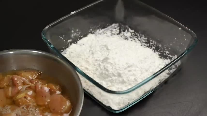 Preparation Of The Flour For The Chicken