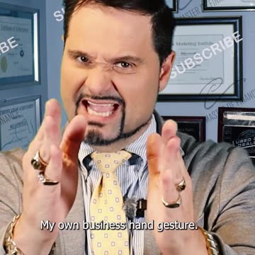 Business hand gestures! This one means "I make moves"