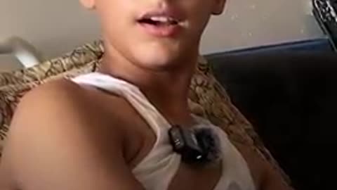 Palestinian child who lost his family expresses his feelings