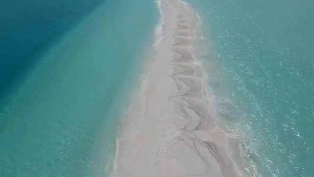 Raw Drone Footage: Sandbank in the Maldives