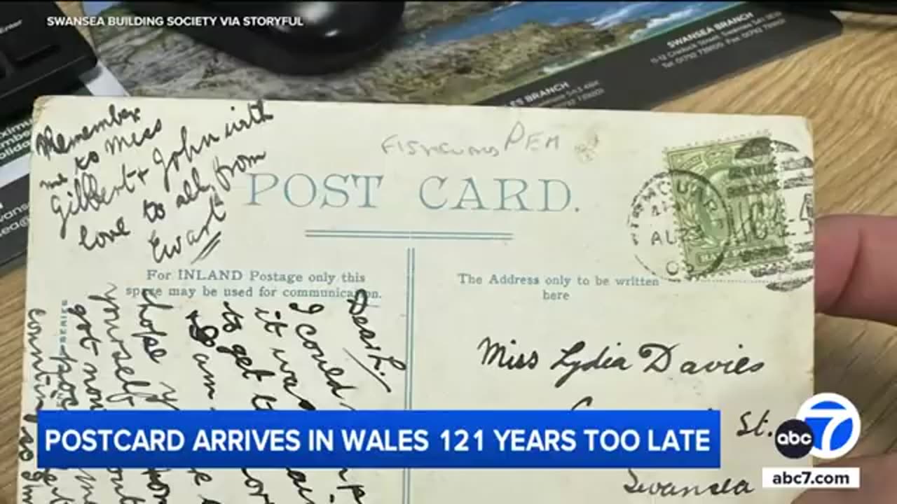 Mysterious postcard delivered 121 years late