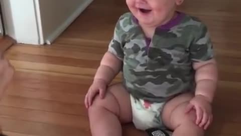 Baby Laughing Hysterically at Mom's Sunglasses Trick