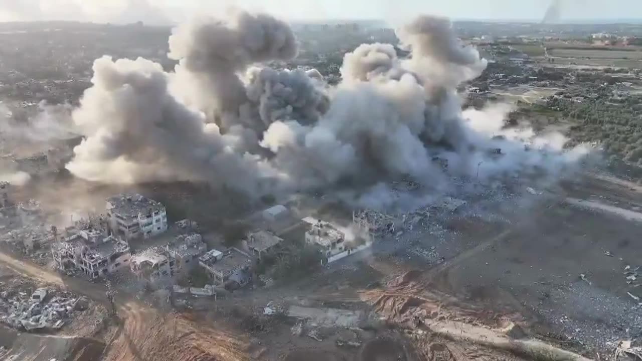 Blowing Hamas Tunnels Underneath the Remains of a Town in Gaza
