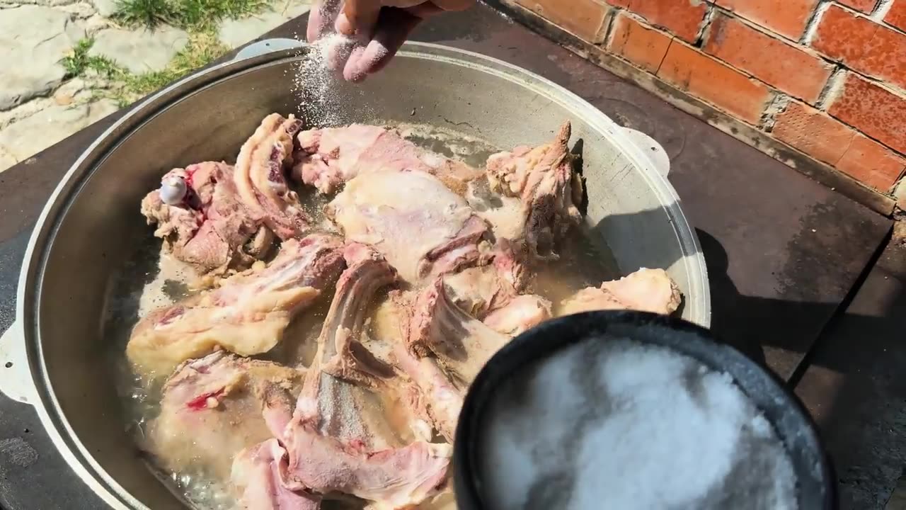 1 Big Lamb And 100 Chicken Eggs! Cooking In The Heart Of Mountain Nature