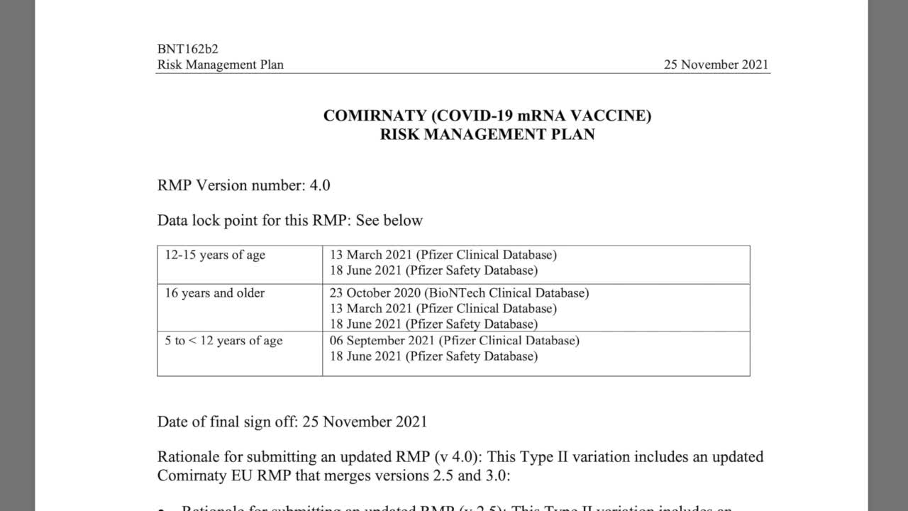 Vaccine-Enhanced Disease ADMITTED in Confidential Reports