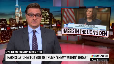 WATCH: Kamala Harris catches Fox News edit of Trump’s "enemies from within" threat.