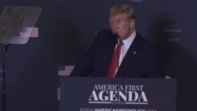 Trump at the America first Agenda summit.