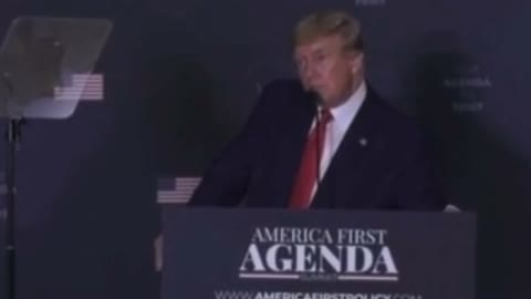 Trump at the America first Agenda summit.