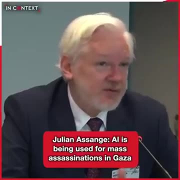 Julian Assange: Artificial intelligence used in the mass killings in the Gaza Strip