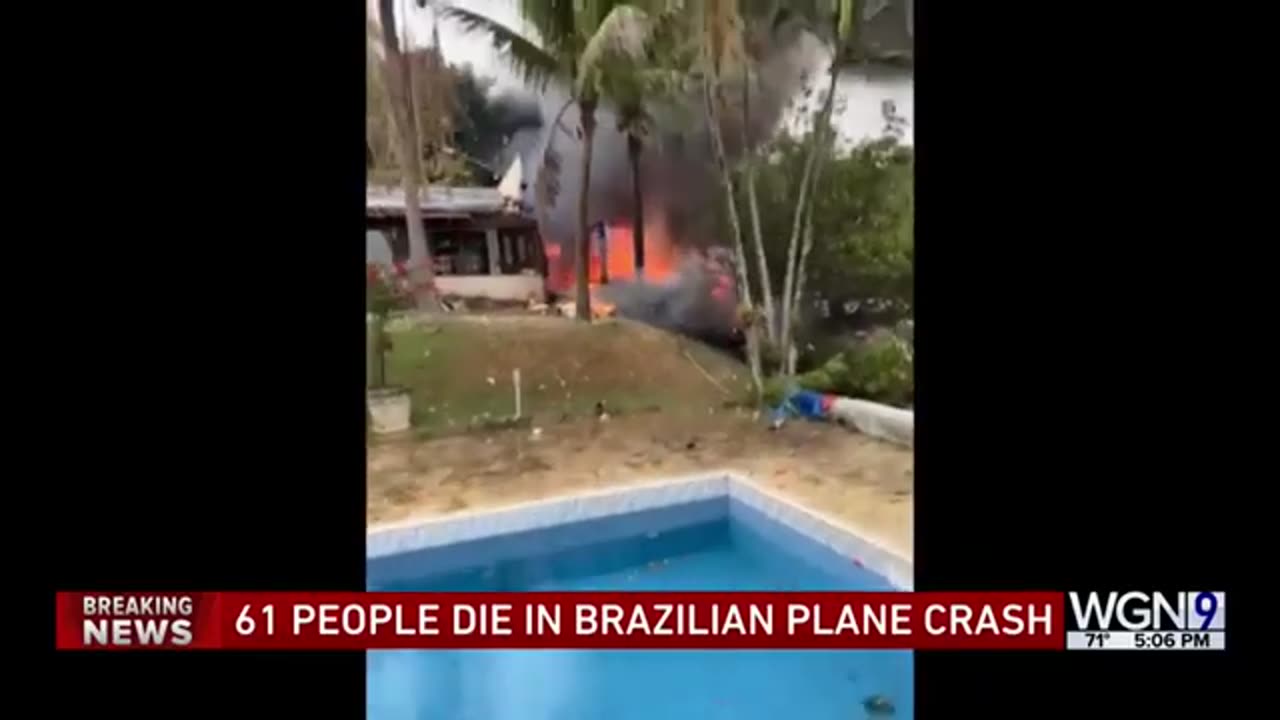 Plane crashes in Brazil’s Sao Paulo state, killing all 61 aboard, airline says