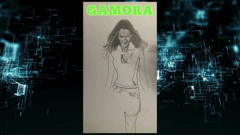 Gamora timelapse drawing