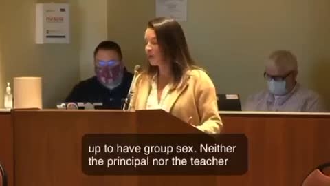 A mother tells the school board her daughter was cast in a play involving ‘group sex’