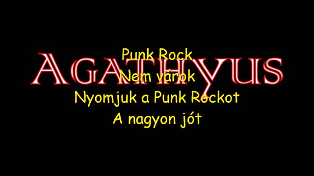 Agathyus ¬ Punk Rock (hivatalos dalszöveges audió)