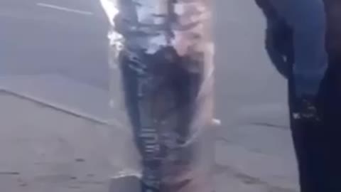 Azov Nazis torture civilian again at the pole in Ukraine