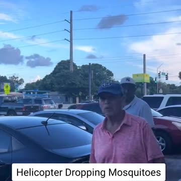 A helicopter releases Gates' bread mosquitoes 🦟 into the open sky