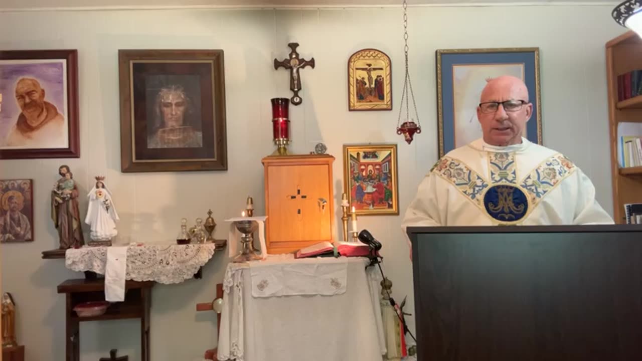 Mass for Church; no adoration; Homily on witnessing for Christ