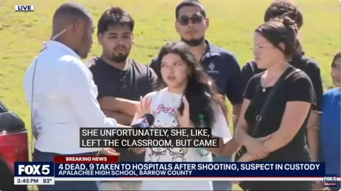 So Scary She has ear to ear Grin Apalachee High School shooting Hoax