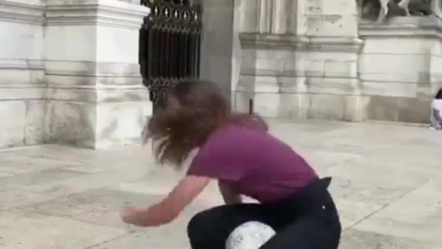 This girl does more with the ball than a football player