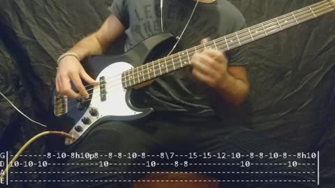 Bloodhound Gang - The Bad Touch Bass Cover (Tabs)