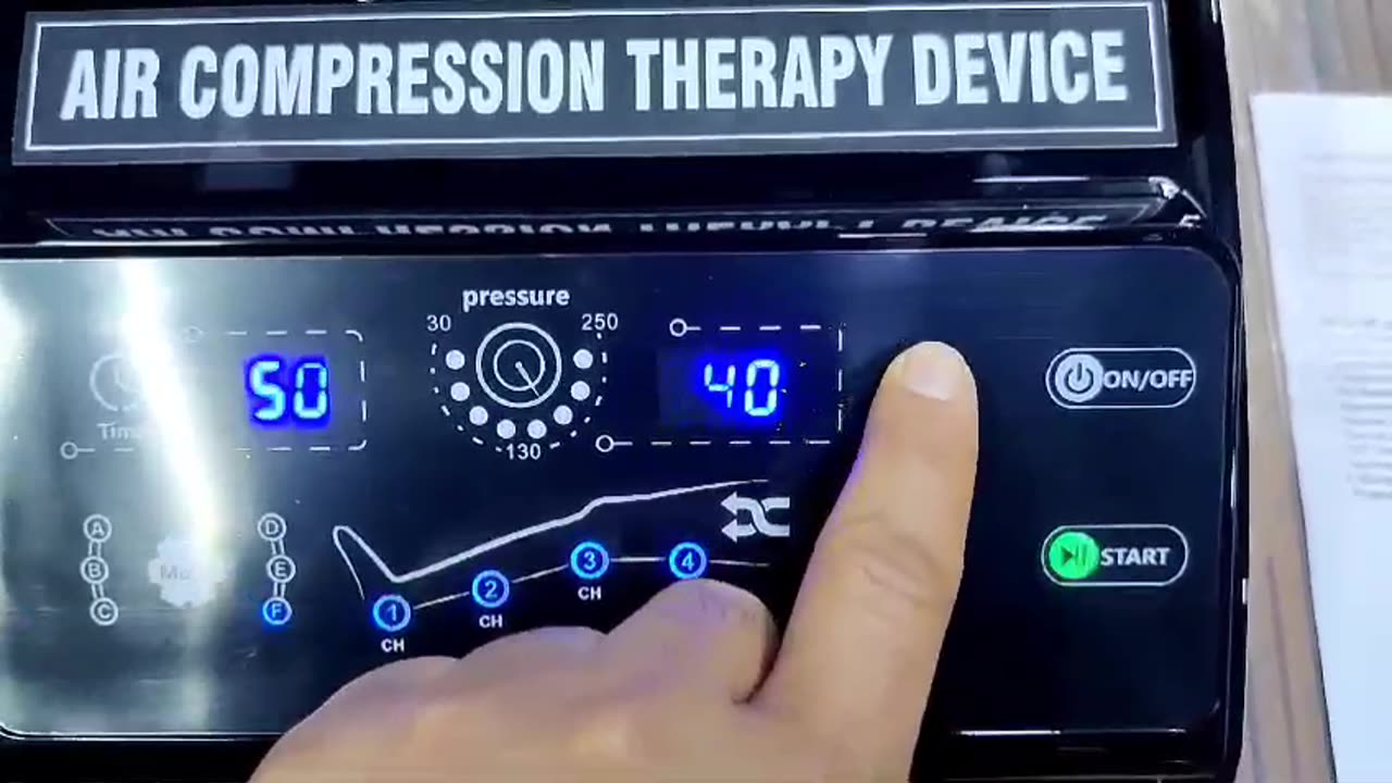 Lymphedema Air Compression Therapy DVT Device 4 Chamber Digital with Remote