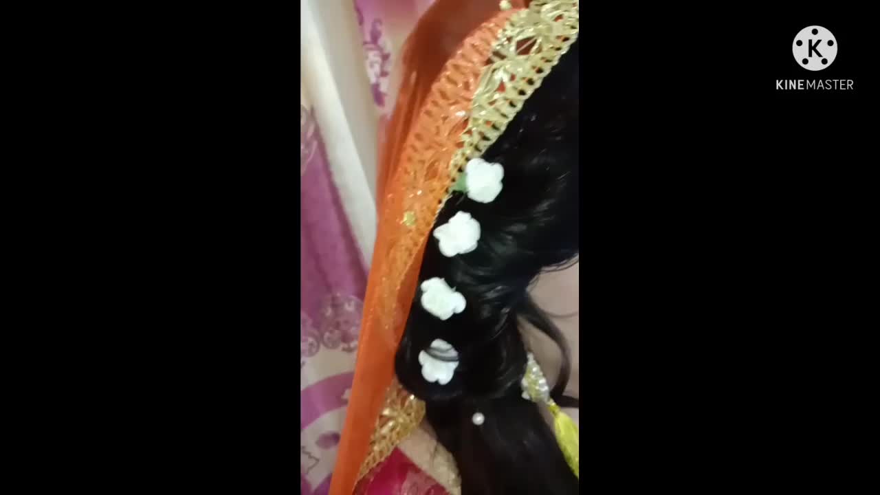 Beautiful bridal engagement hair style look