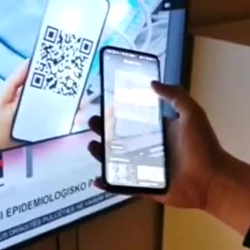 QR code on Latvian news channel