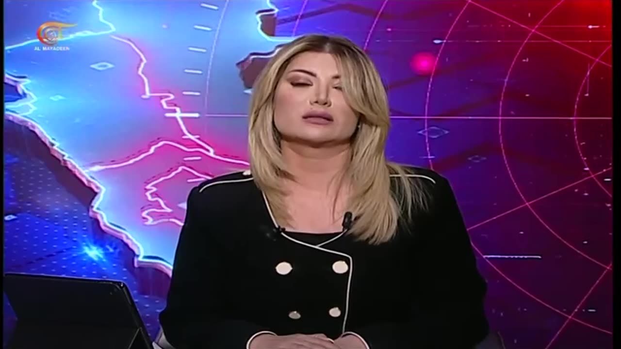The broadcaster on the Lebanese al-Mayadeen channel, which is affiliated with