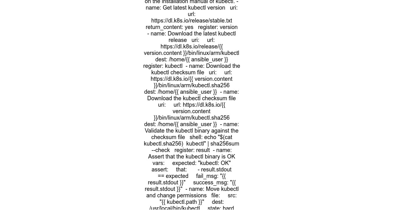How to install kubectl with ansible