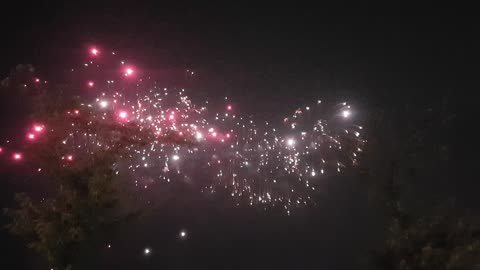 a firework display