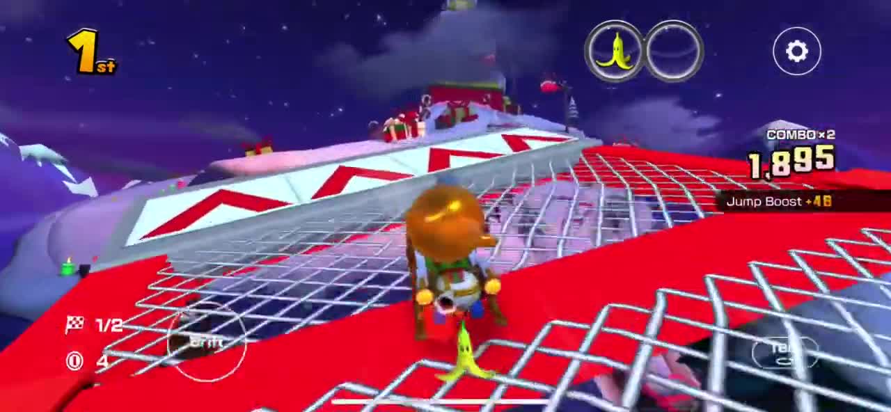 Mario Kart Tour - Merry Mountain T Gameplay (Winter Tour)