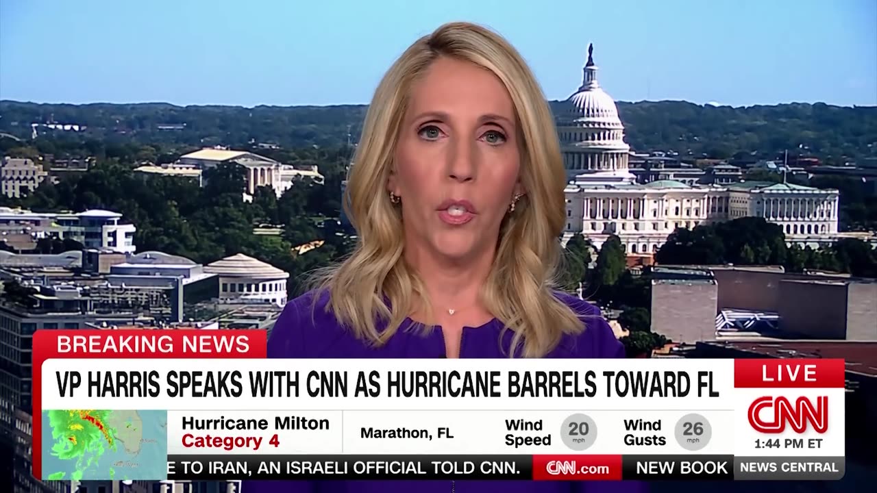 Harris speaks with CNN about Hurricane Milton