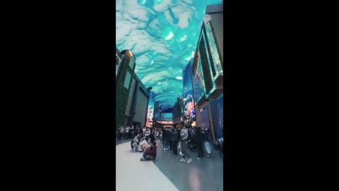 A mall with an ambitious set of LED walls and ceiling in Xi'An City, China